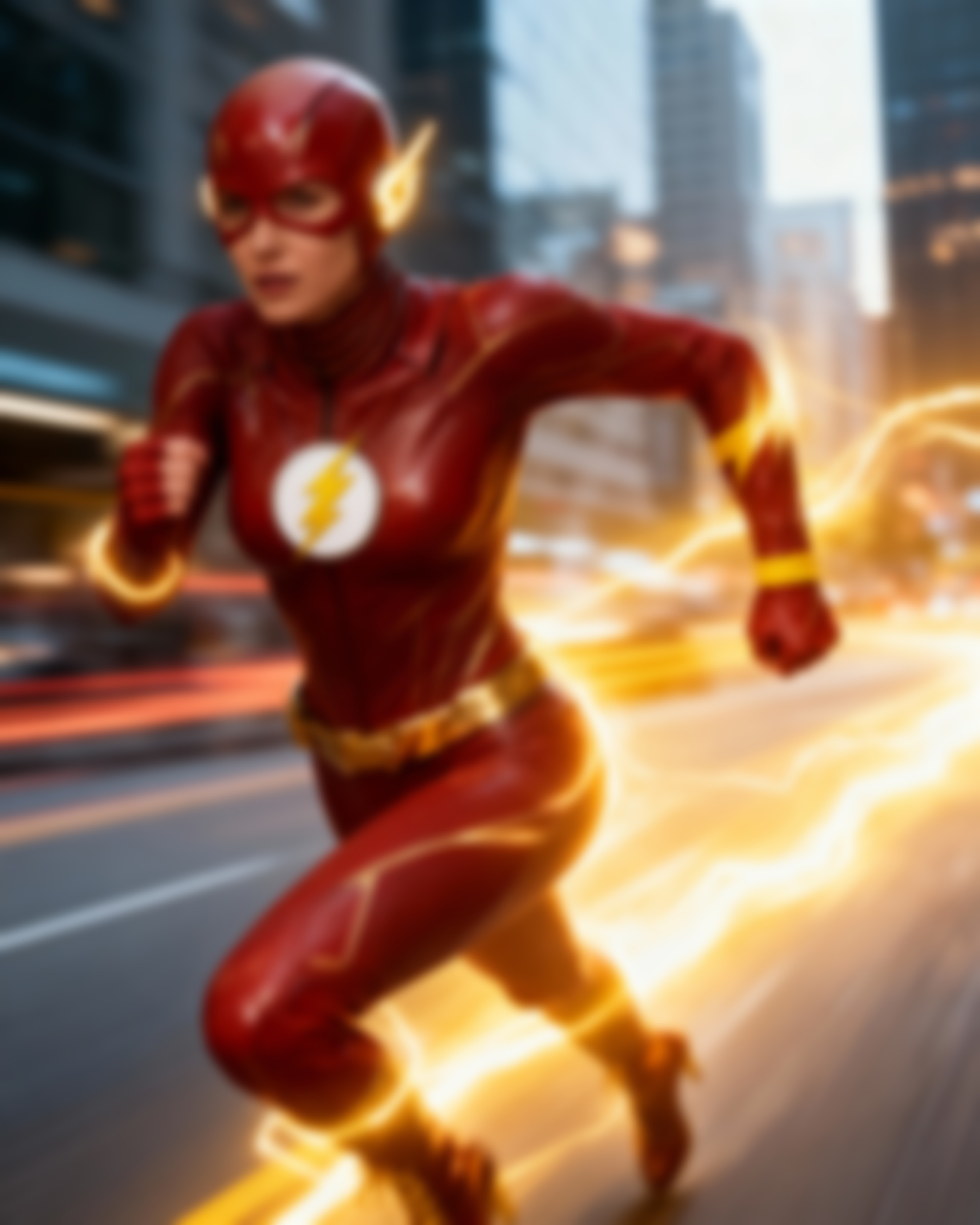Kathryn Cherry Allen aka "The Flash" AI image