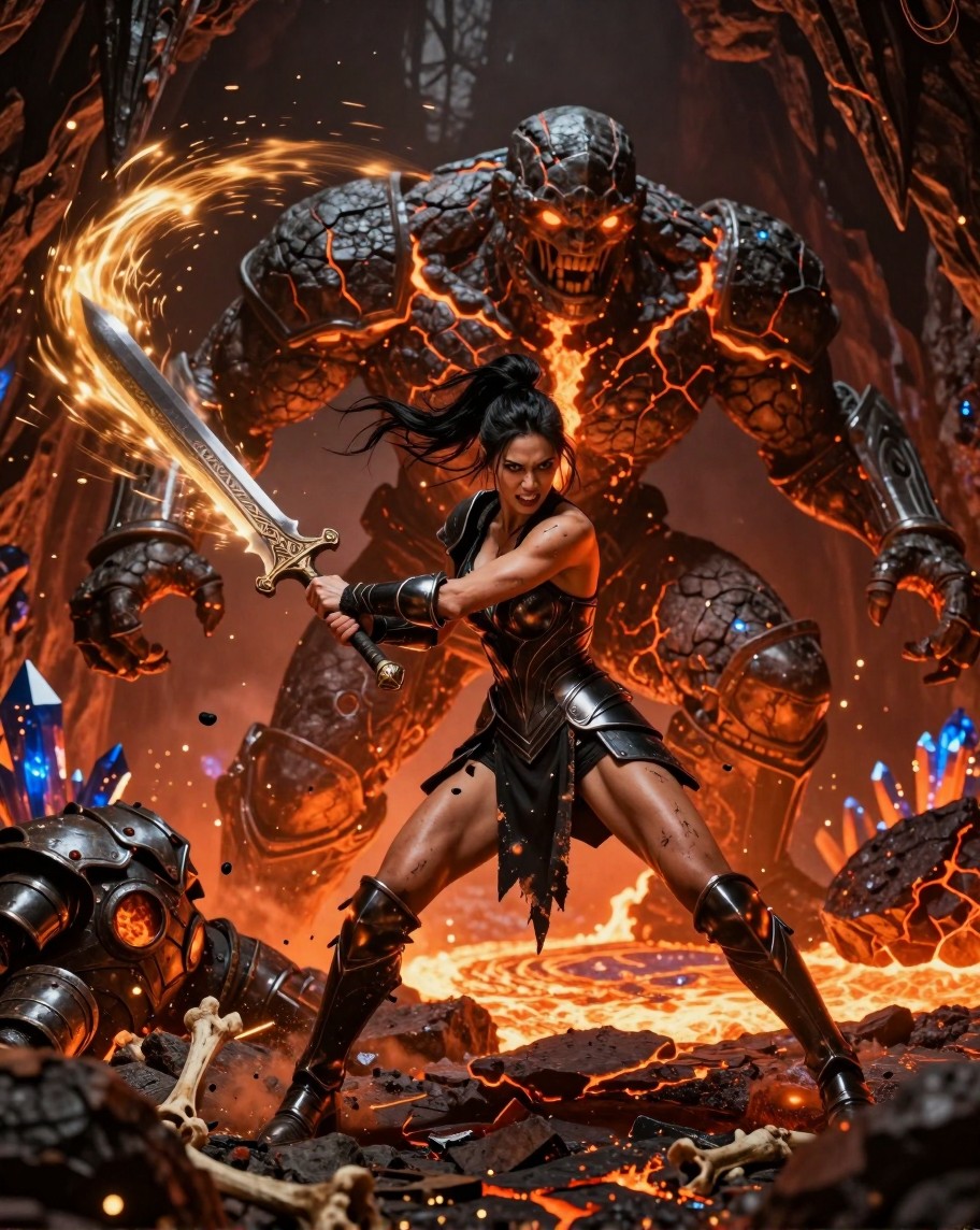Amber, the Cursed Berserker AI image