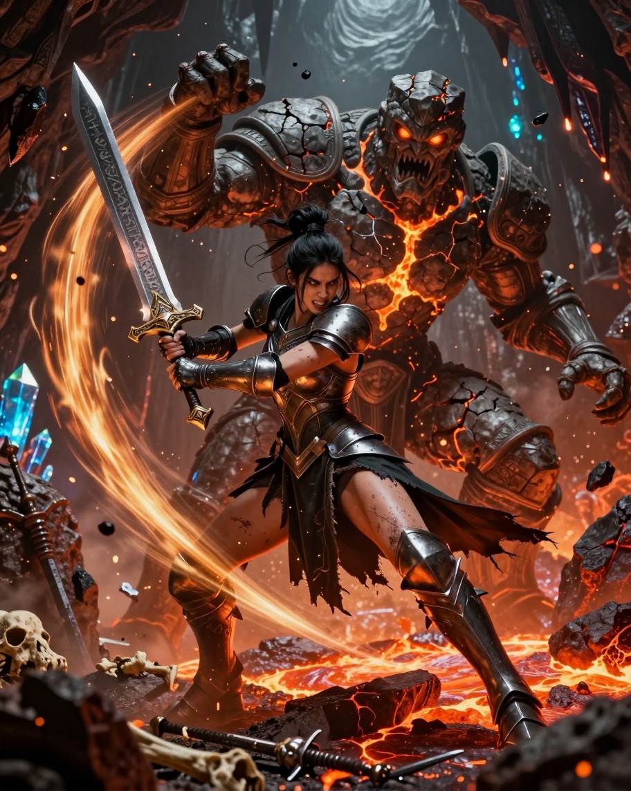 Amber, the Cursed Berserker AI image