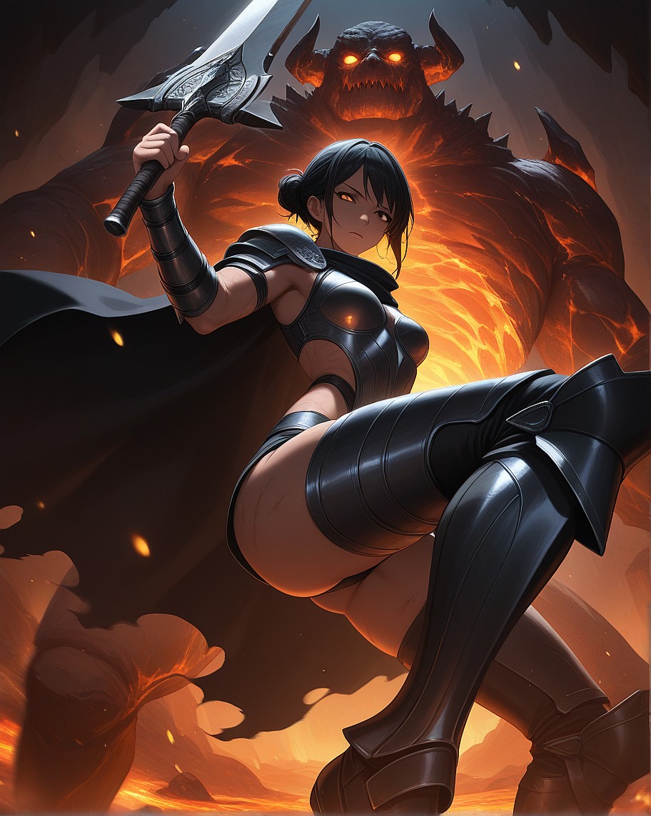 Amber, the Cursed Berserker AI image